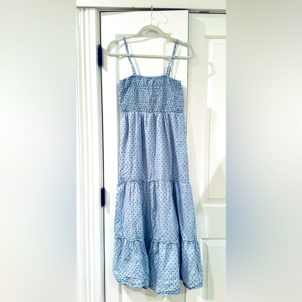 Anthropologie smocked sundress with dots